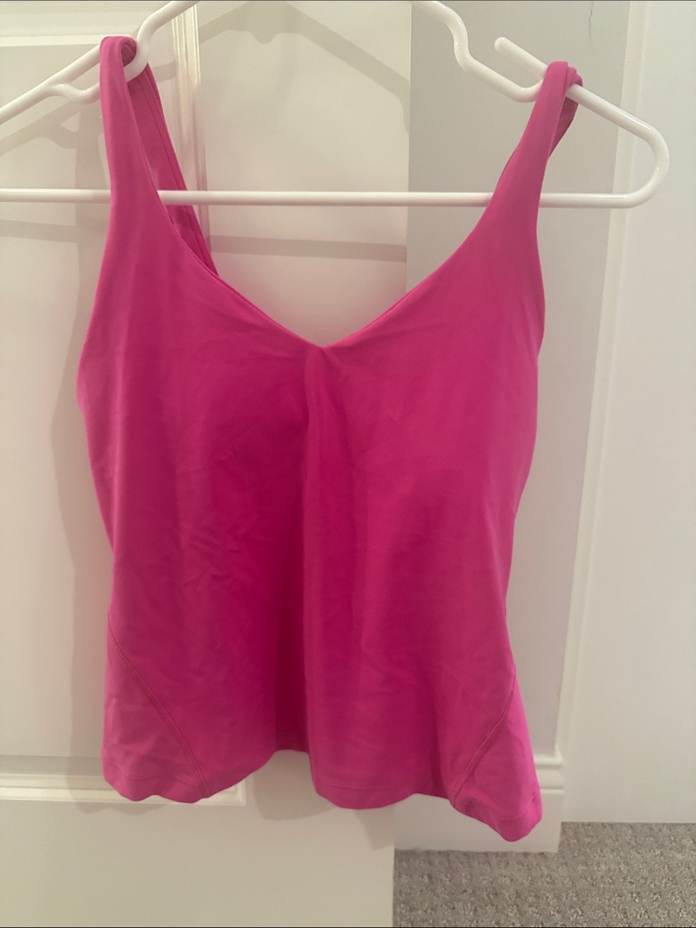lululemon athletica Bright Pink V-Neck Tank Top